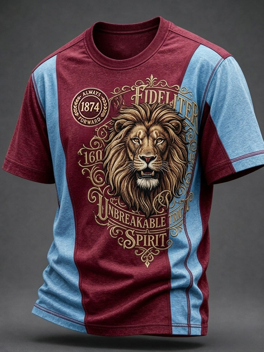 Men's Retro Football Fan Art Print Casual Jersey