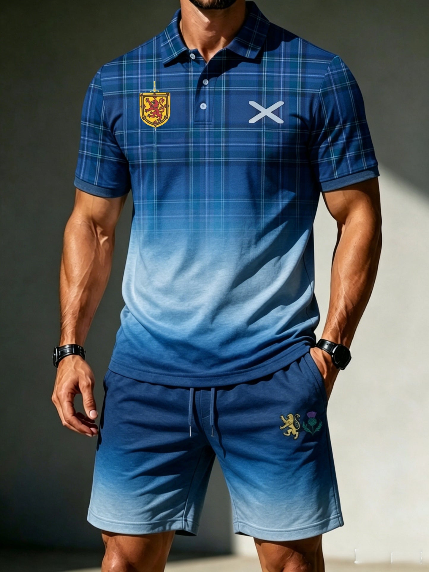 Men's UK Football Lover Scotland Printed suits