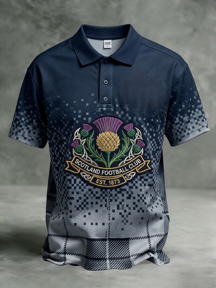 Men's UK Football Lover Scotland Printed Polo Shirt