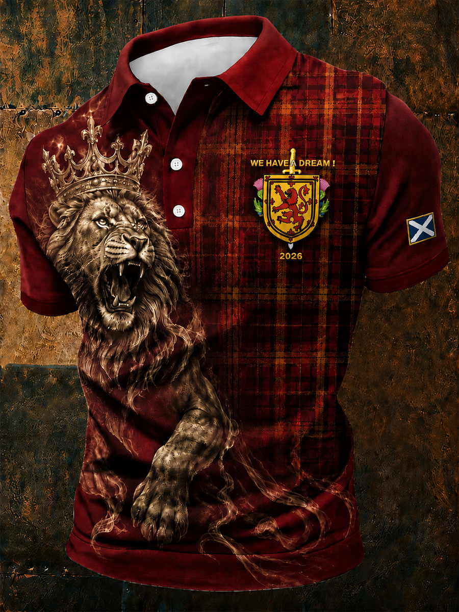 Men's UK Football Lover Scotland Printed polo shirt