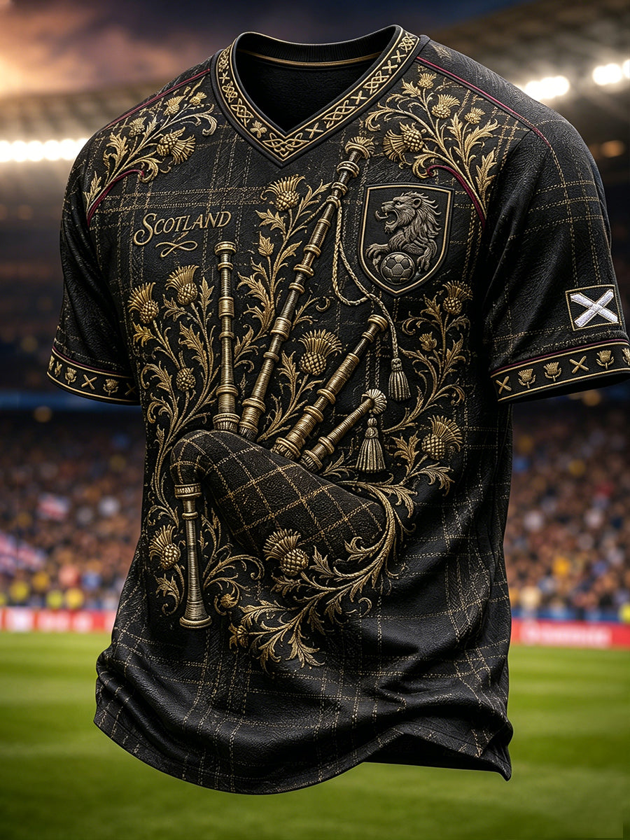 Men's Scotland Football V-neck T-shirt