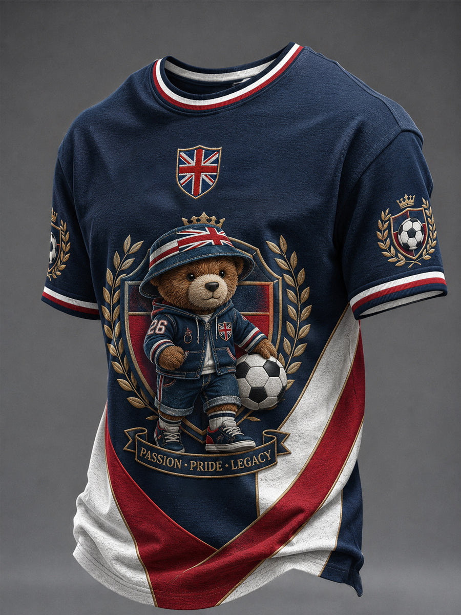 Men's British Football Printed T-shirt