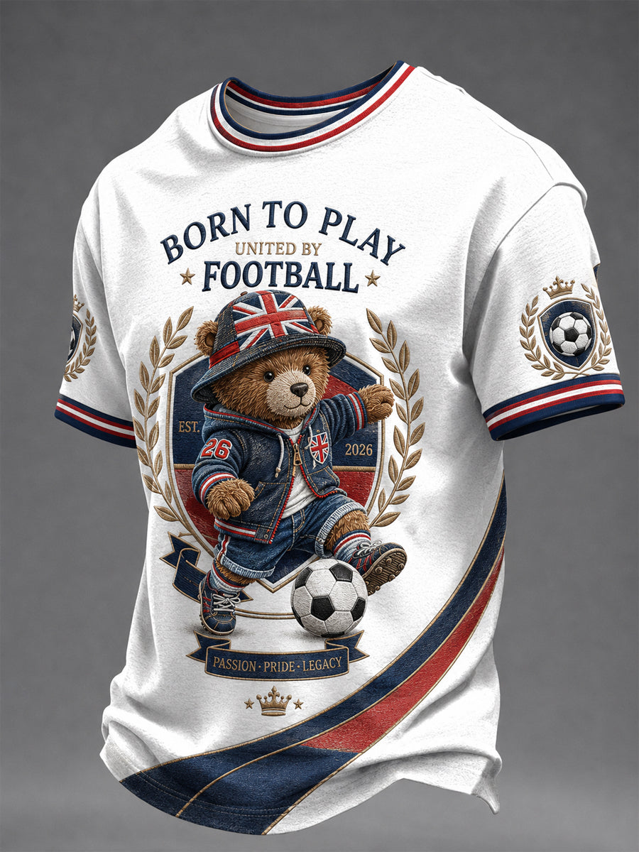 Men's British Football Printed T-shirt