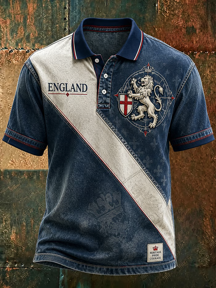 Men's UK Football Lover England Printed polo shirt