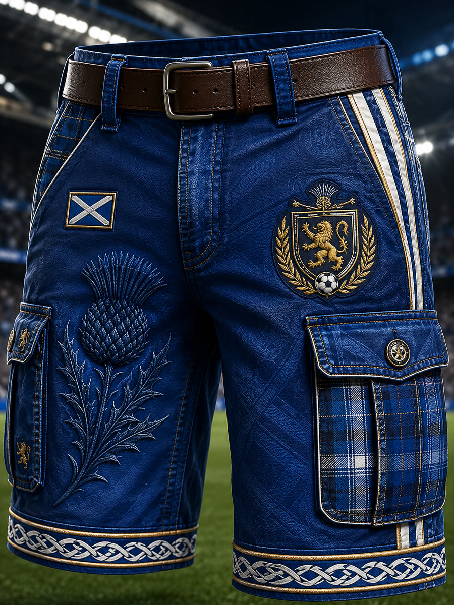 Men's Scotland Football Art Print Casual Shorts