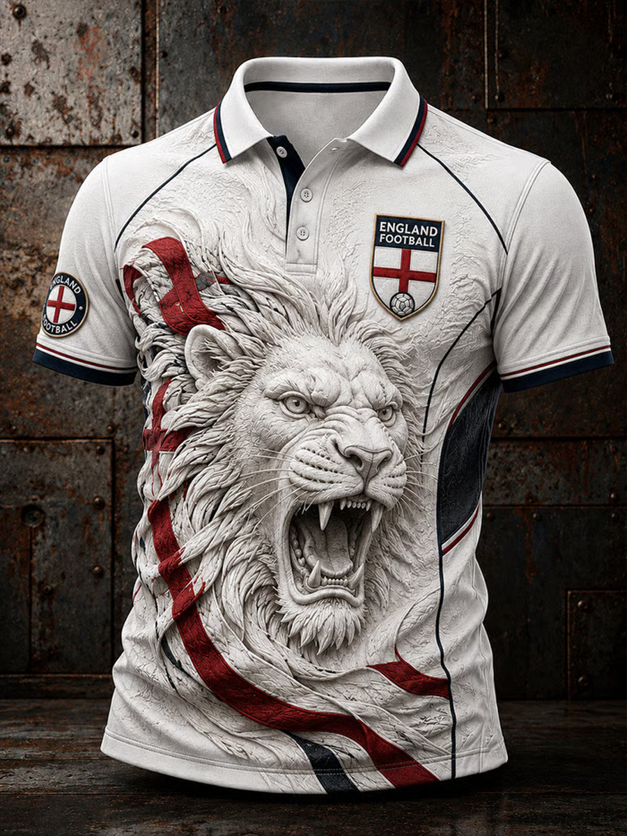 Men's UK Football Lover England Printed polo shirt