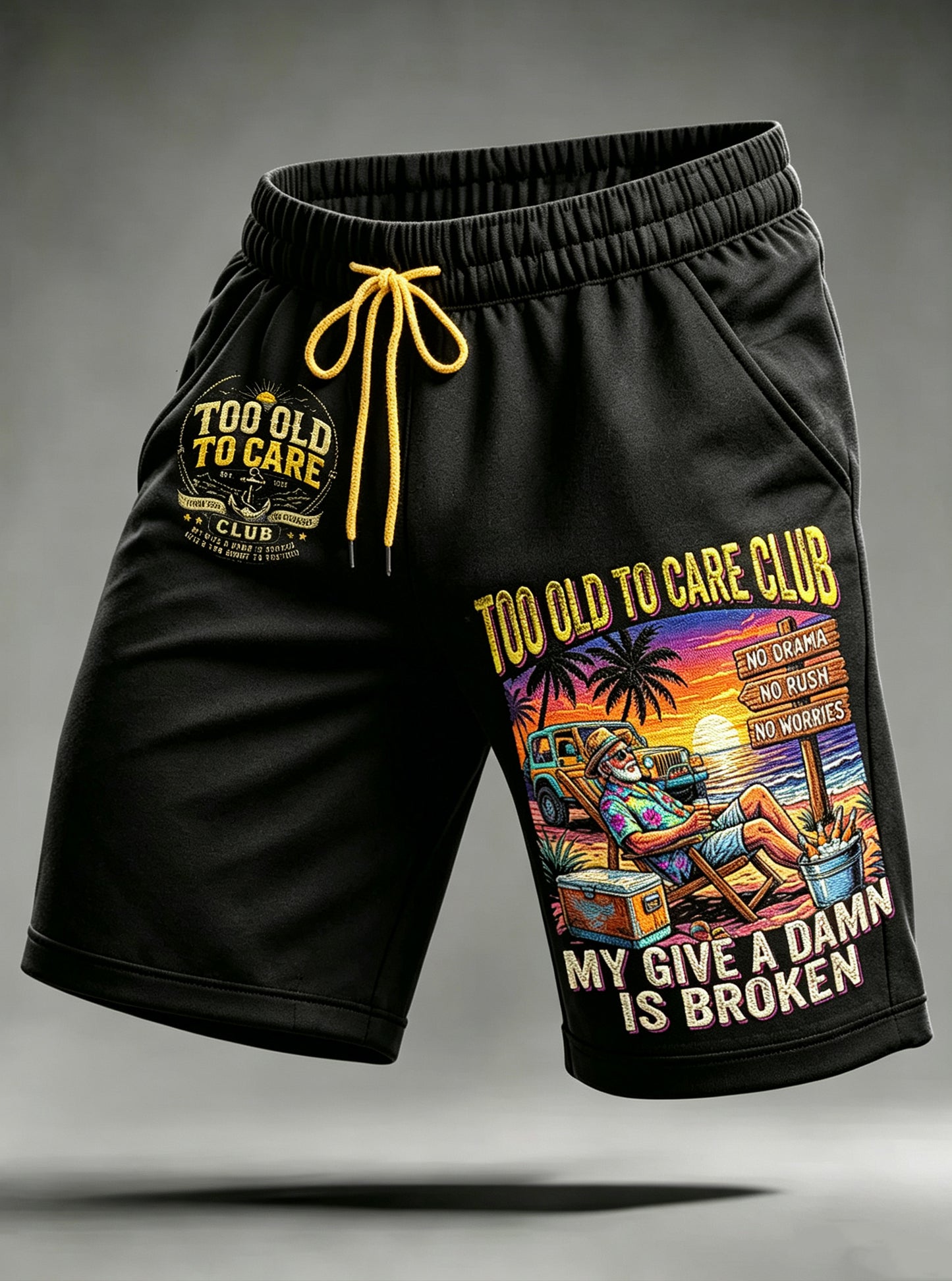 Men's Old Guys Surf Club Drawstring Shorts