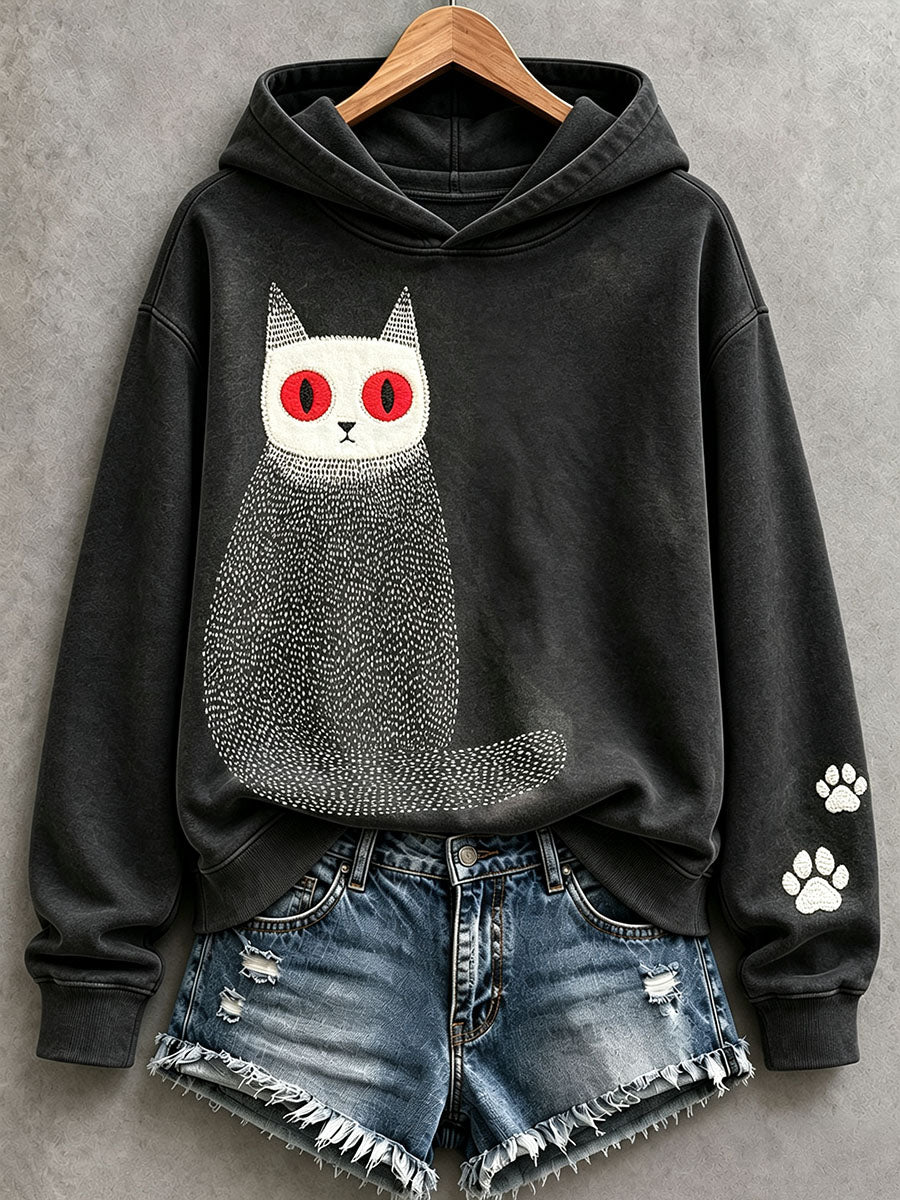 Women's Cat Pattern Hoodie