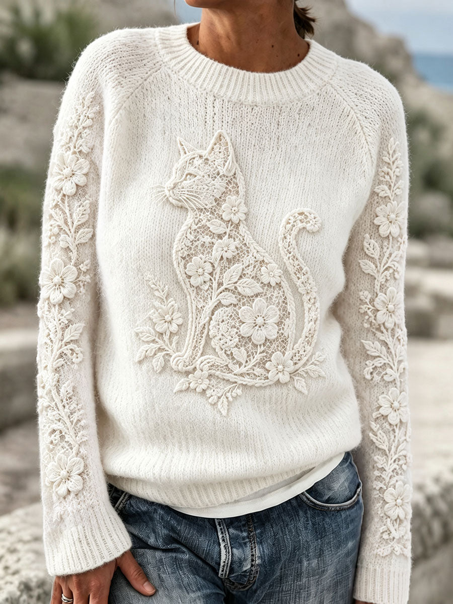 Women's Floral Cat Tops