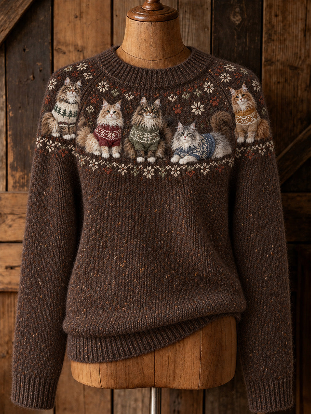 Women's cute cat design casual raglan sleeve sweater