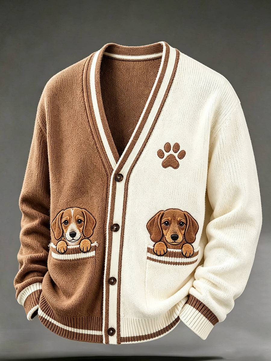Women's Animal Art Printed V-neck Cardigan