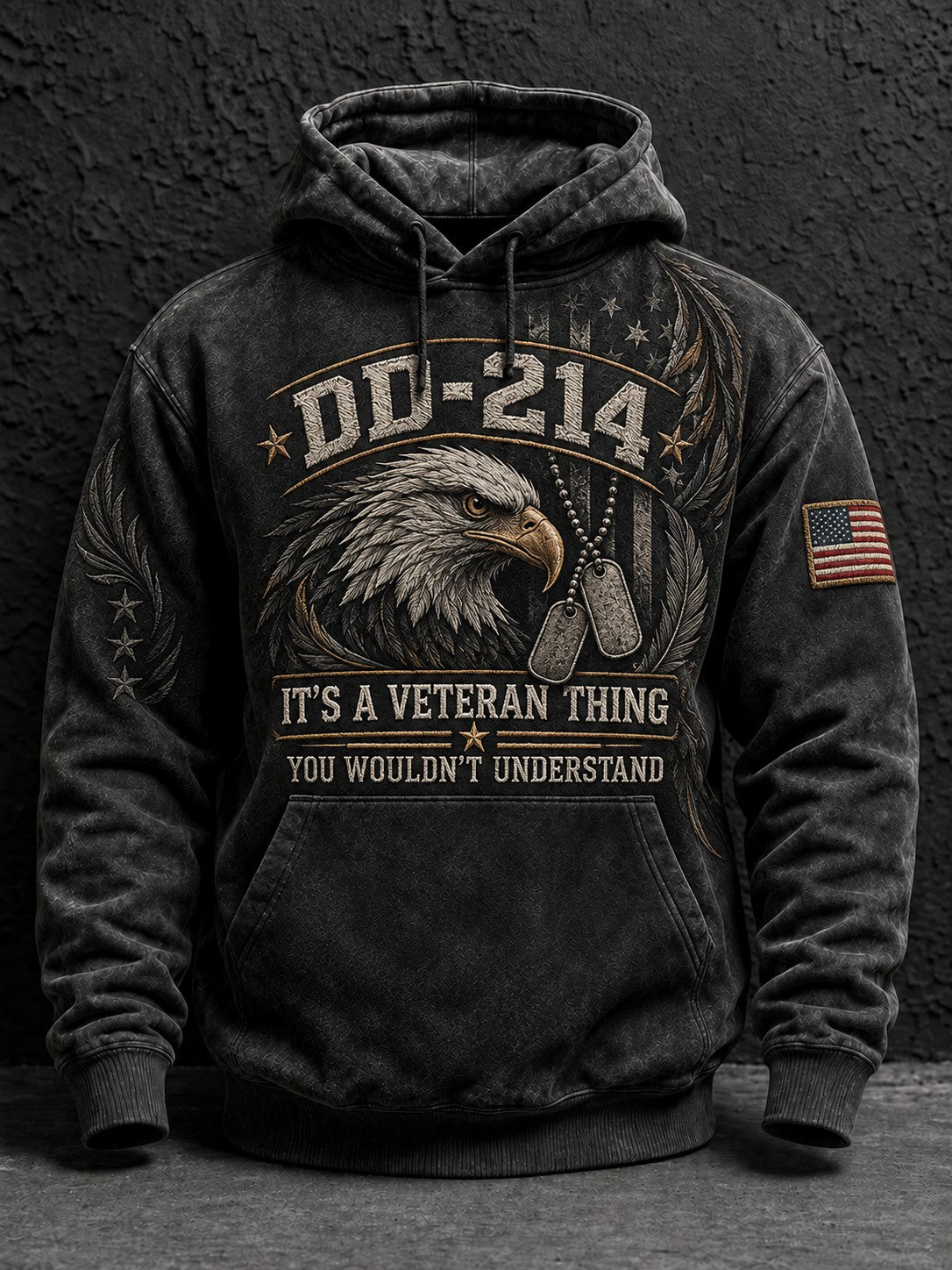Men's Veterans Day Printed Hoodie