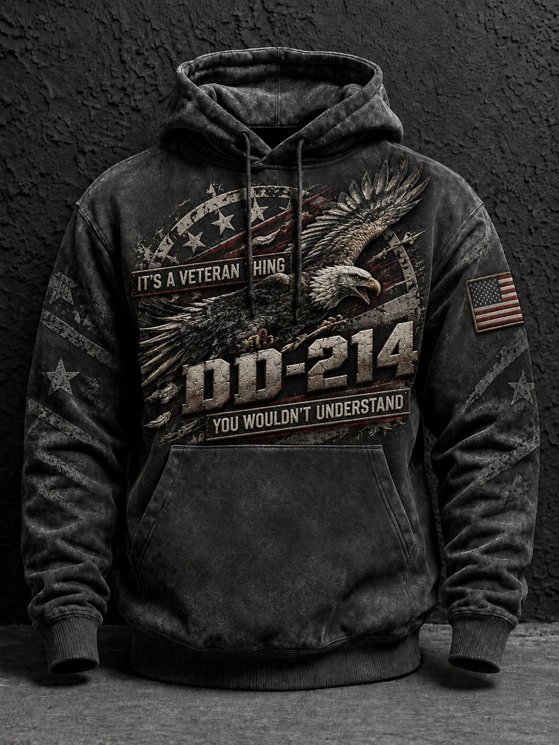 Men's Veterans Day Printed Hoodie