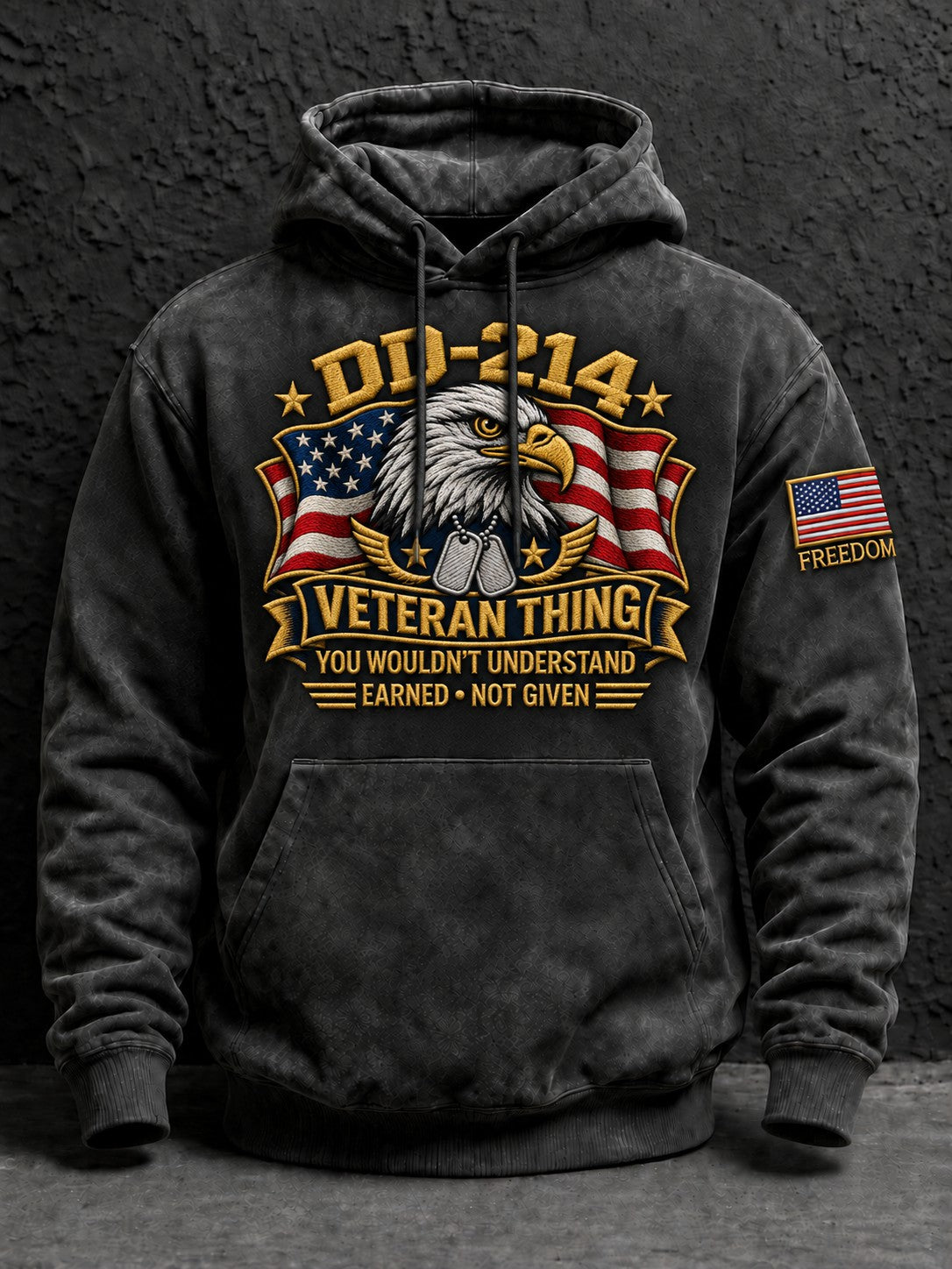 Men's Veterans Day Printed Hoodie