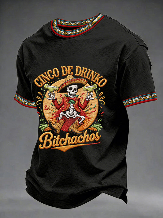 Men's Cinco De Mayo Print Short-Sleeve T-shirt