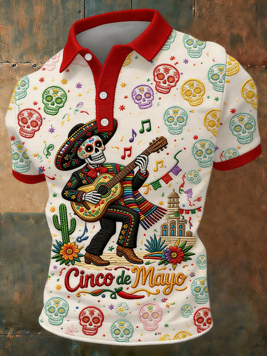 Men's Cinco De Mayo Print Short-Sleeve Top