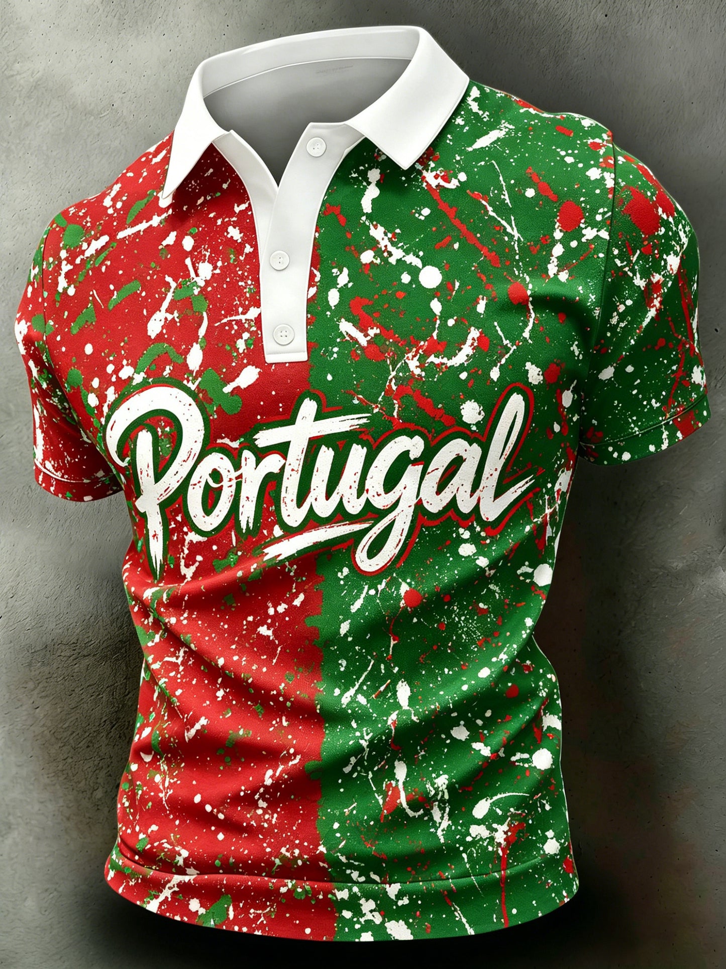 Impressão Artística de Polo para Torcer em Jogos de Futebol de Portugal – Masculino