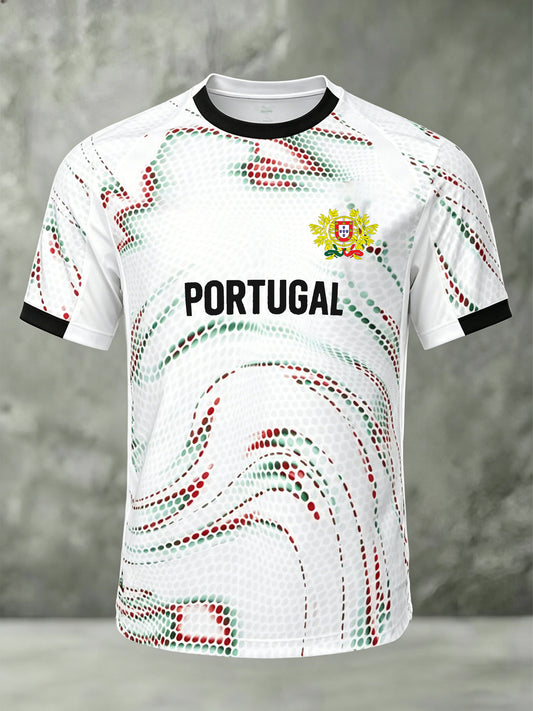 Camiseta Sportswear colorida bloqueada de futebol masculino