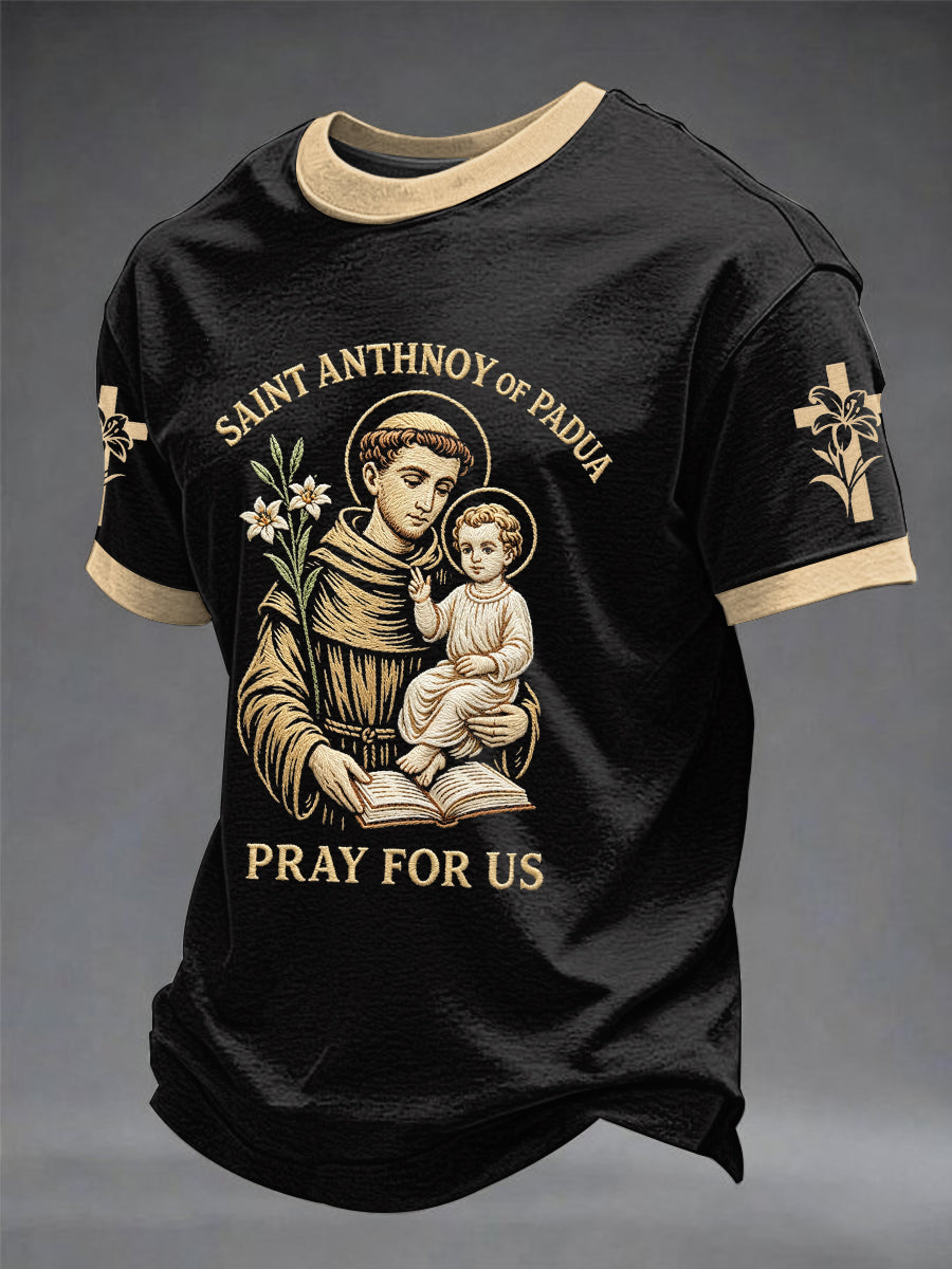 T-shirt estampada masculina do Dia de Santo António