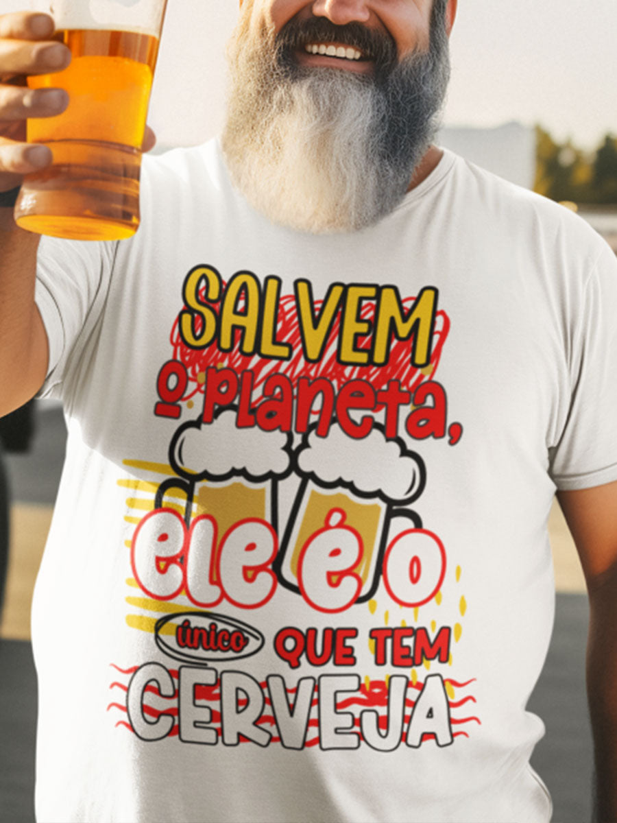 T-shirt masculina com estampa artística de sardinha dos Santos Populares