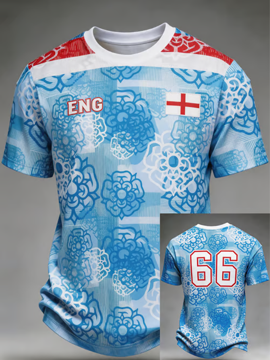 Men's UK Football Lover England Printed short sleeves t-shirt