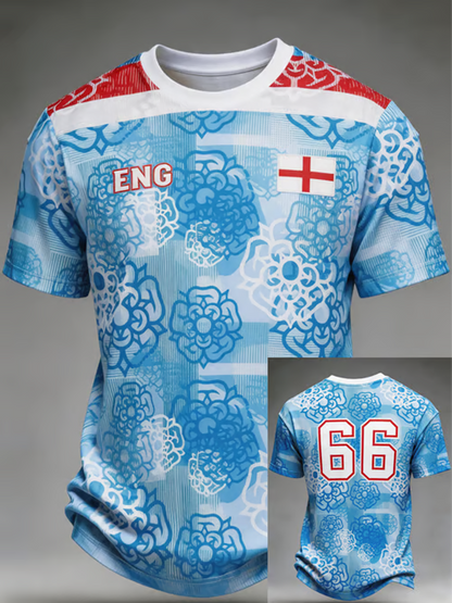 Men's UK Football Lover England Printed short sleeves t-shirt