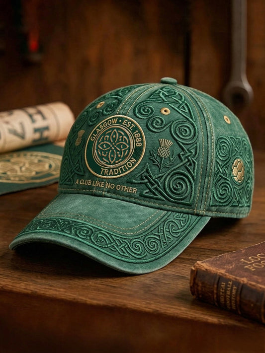 Vintage Scottish Celtic FC Print Cap