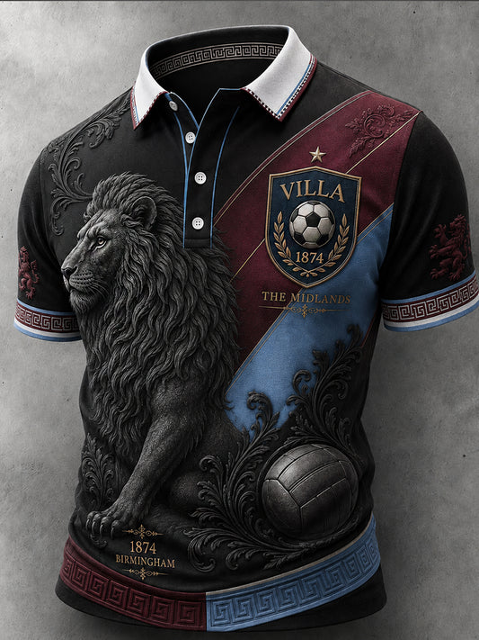 Retro Football Fan Art Print Casual Jersey