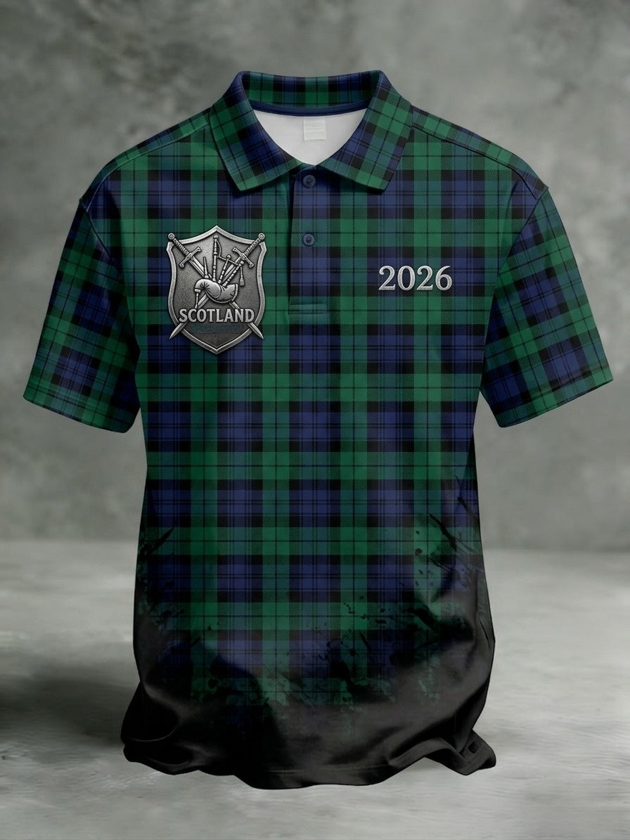 Men's UK Football Lover Scotland Printed  Polo Shirt