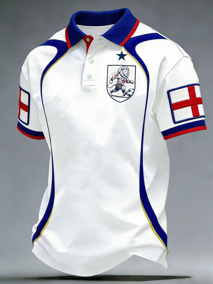 Men's UK Football Lover England Printed polo shirt