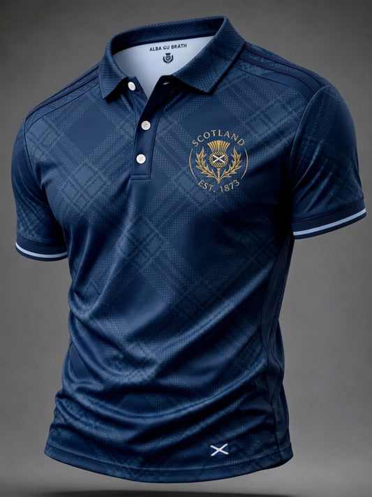 Men's UK Scotland Football Lover 2026 Printed Polo Shirt