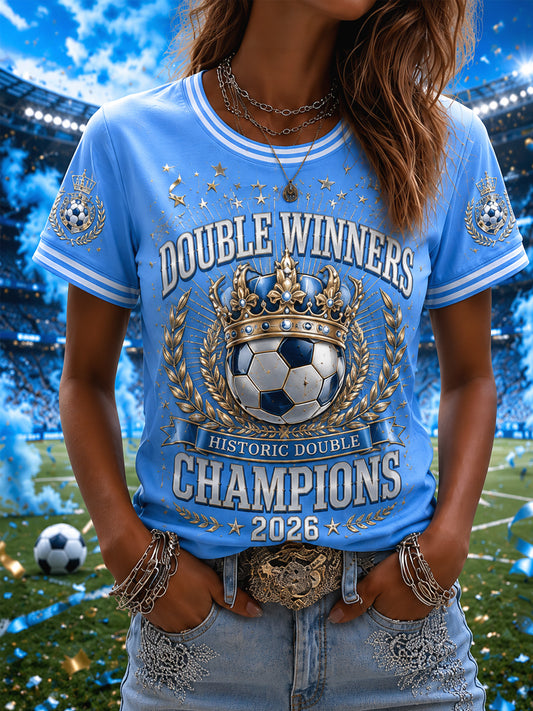 Women's Gift For Football Fans Print Casual Tee