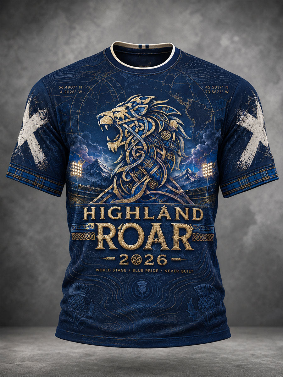 Men's Scotland Football Lover Printed T-shirt