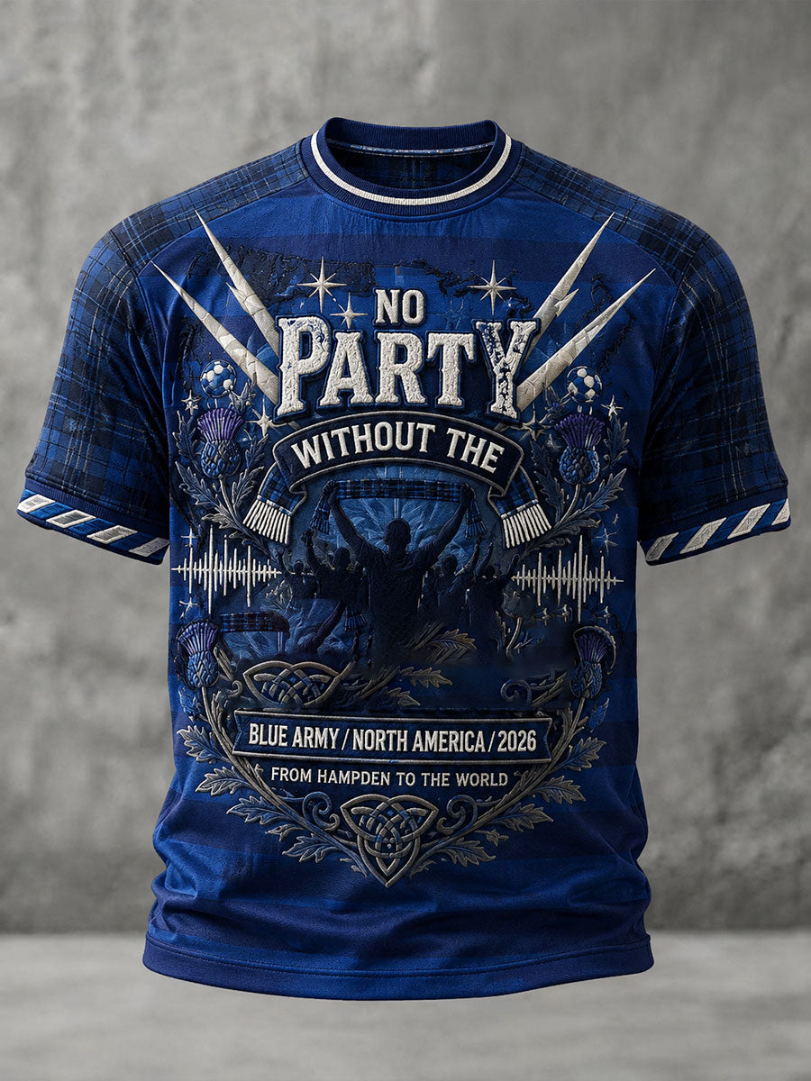 Men's Scotland Football Lover Printed T-shirt