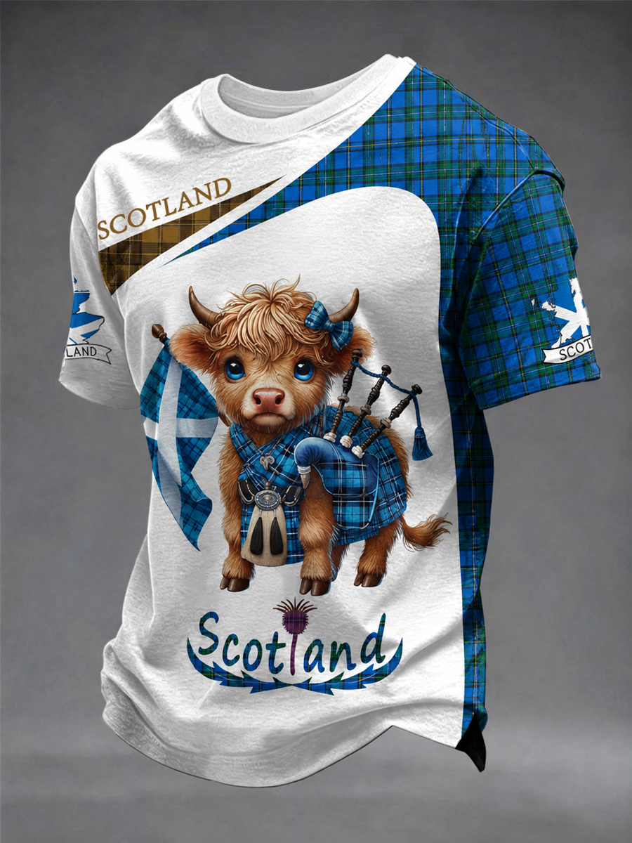 Men's UK Football Lover Scotland Printed short sleeves t-shirt