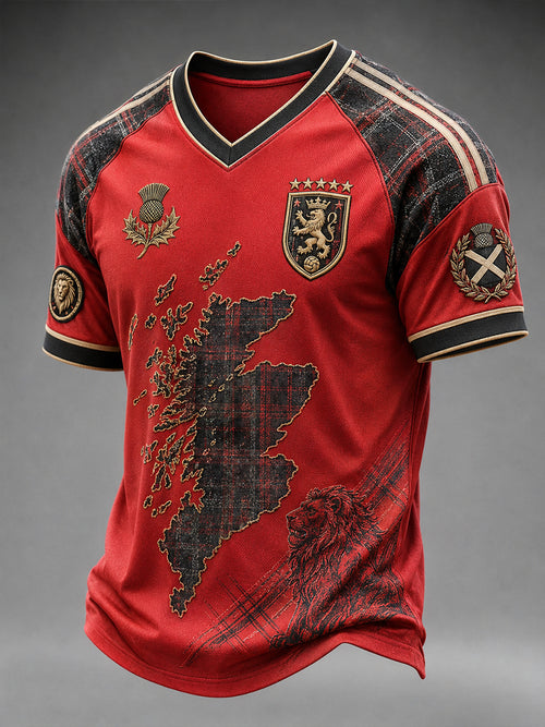 Men's Scotland Football V-neck T-shirt