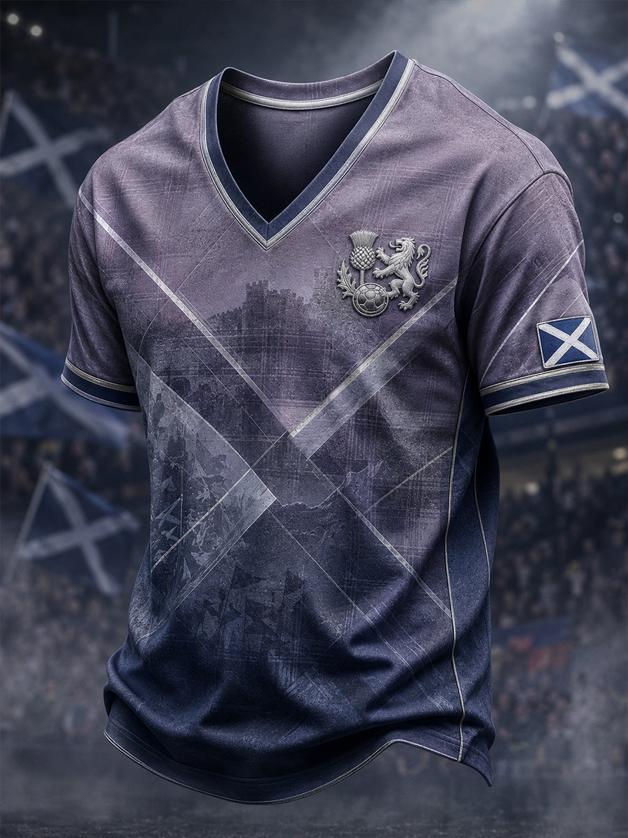 Men's Scotland Football V-neck T-shirt