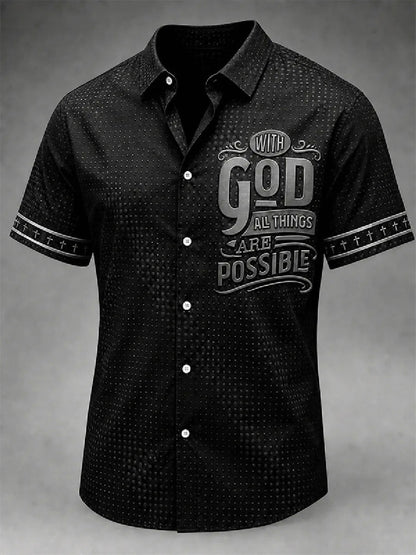 Men's Faith Print Casual Shirt