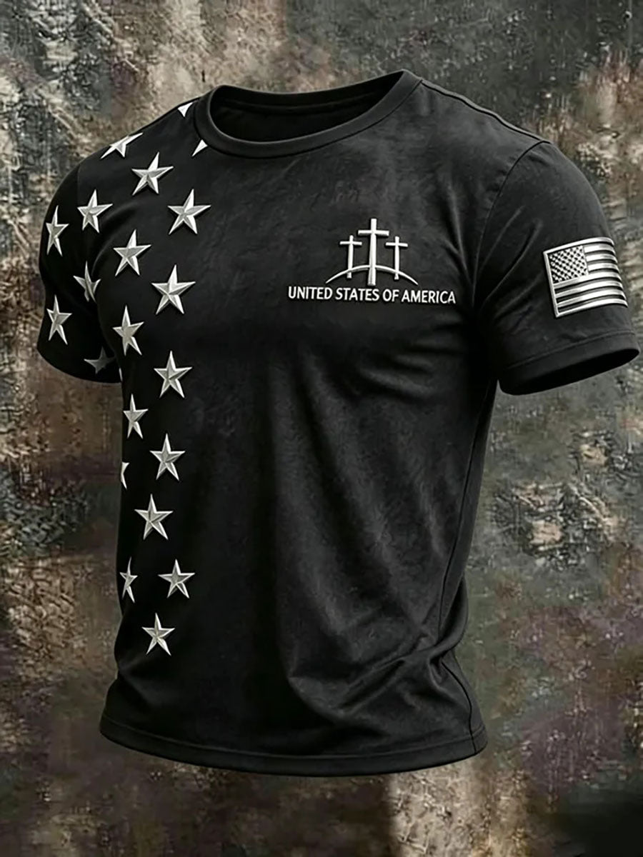 Men's Faith Print Casual T-shirt