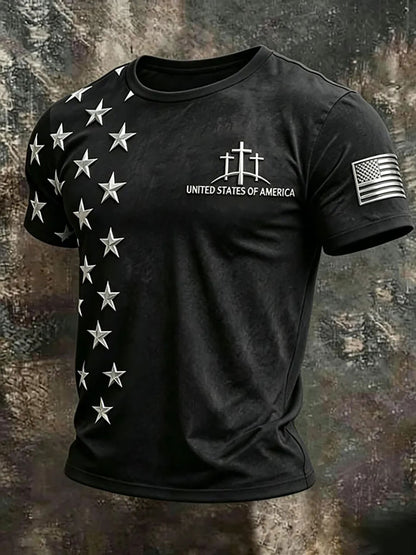 Men's Faith Print Casual T-shirt