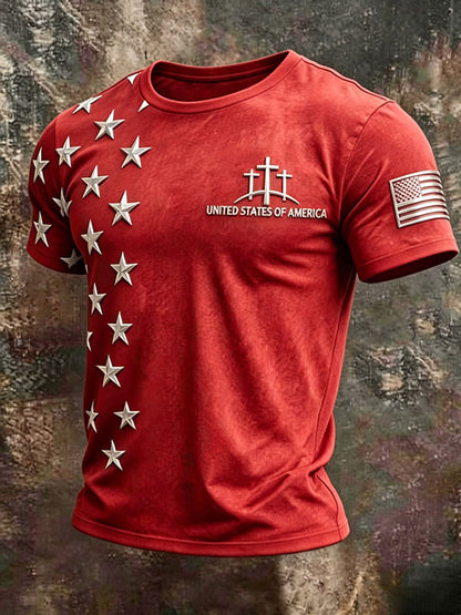 Men's Faith Print Casual T-shirt