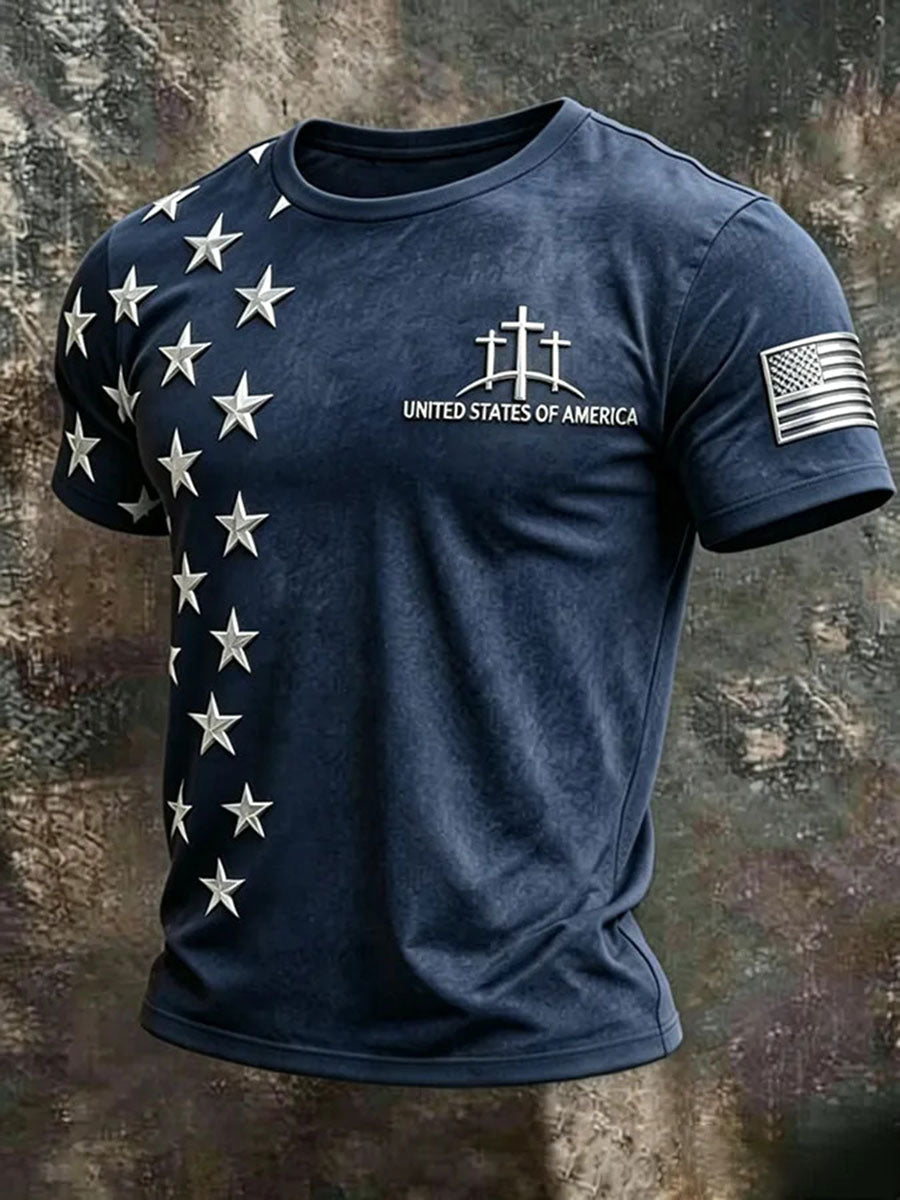 Men's Faith Print Casual T-shirt