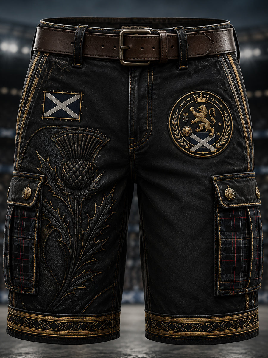 Men's Scotland Football Art Print Casual Shorts