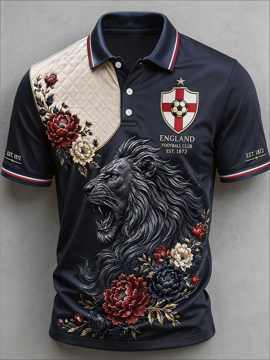 Men's UK Football Lover England Printed polo shirt