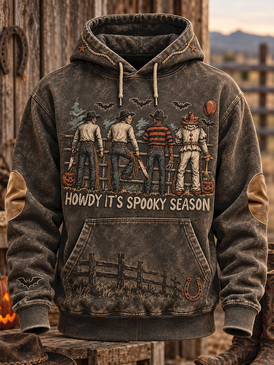 Men's Western Halloween Art Printed Hoodie