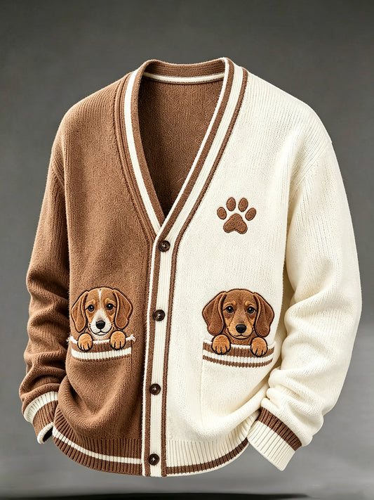 Women's Animal Art Printed V-neck Cardigan