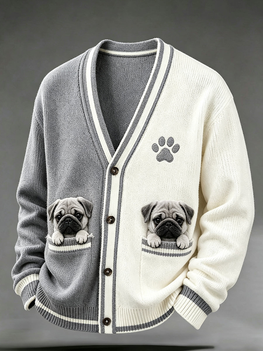 Women's Animal Art Printed V-neck Cardigan
