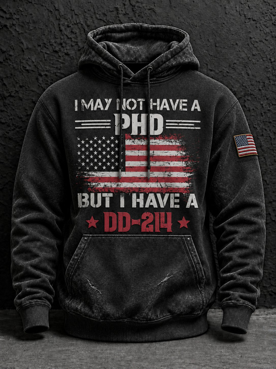 Men's Veterans Day Printed Hoodie