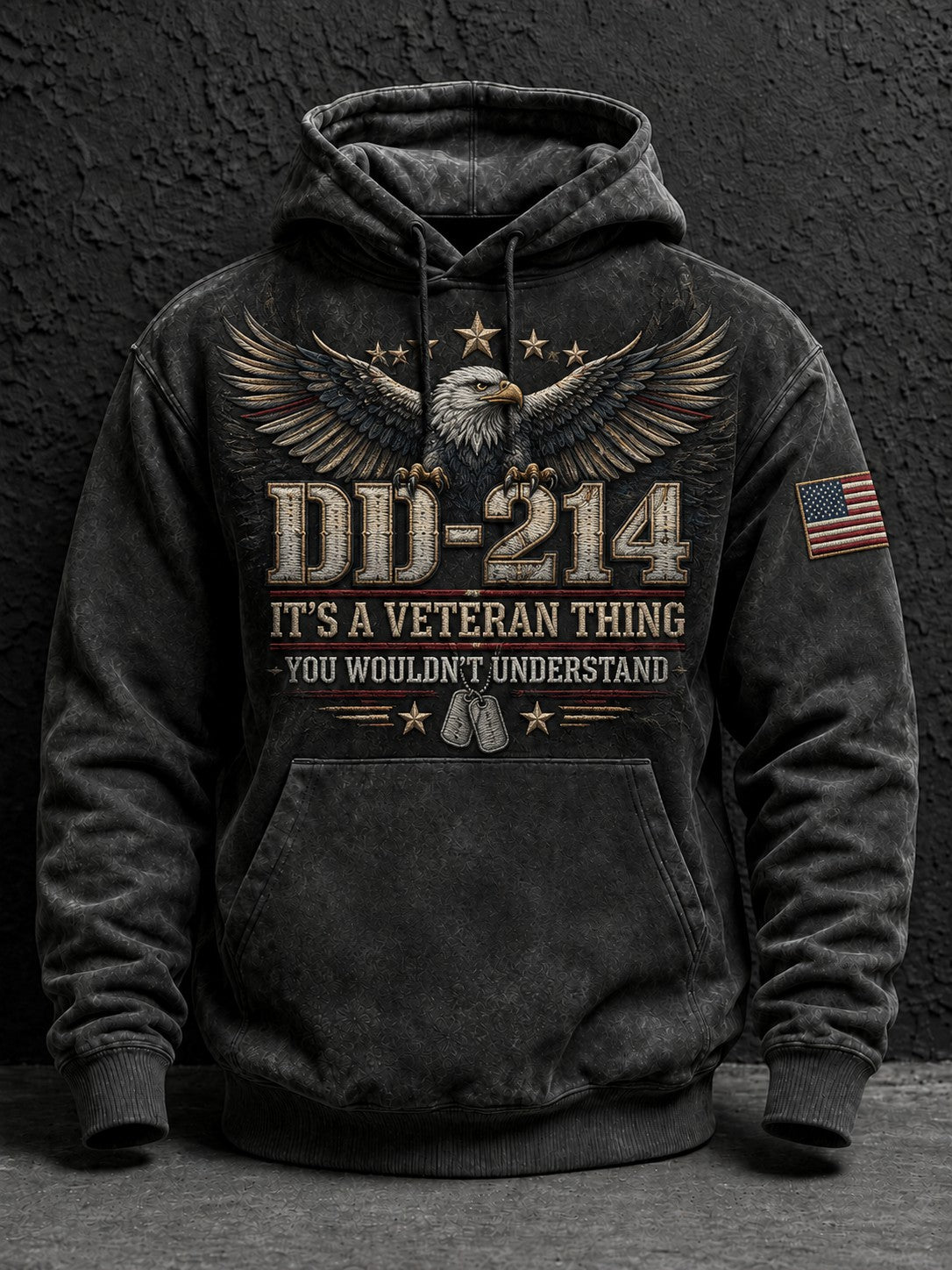 Men's Veterans Day Printed Hoodie