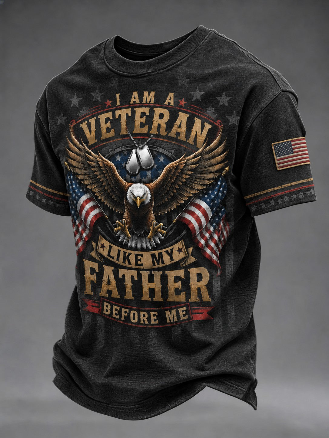 Men's Veterans Day Printed T-shirt